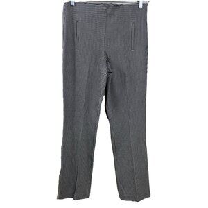 Chico's Sz .5  (Actual 31x28.5) Houndstooth Pants Pull On Black & White EUC
